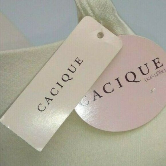 Cacique Lane Bryant Women Bra T Shirt Cotton Blend Plus Size 46DDD Off White NEW - Picture 6 of 8